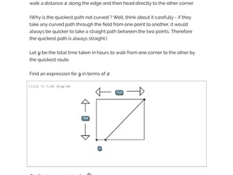 Mathematics A Level Calculus Differentiation - highest grade practice questions