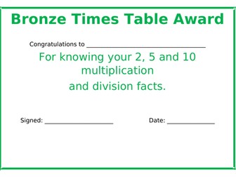 Olympic Times Table Challenges