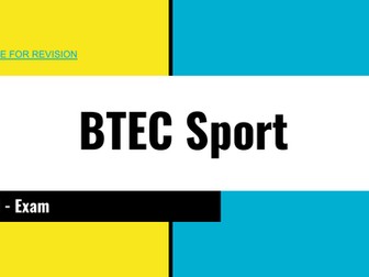 Revision BTEC Sport Unit 1