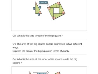 Pythagoras Proof Worksheet GCSE Maths