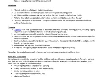 EYFS Assessment and Tracking Policy