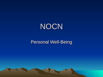 NOCN - Personal Well-Being