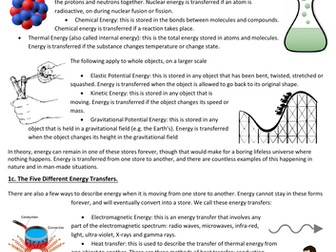 Energy Stores, Transfers, Work & Efficiency