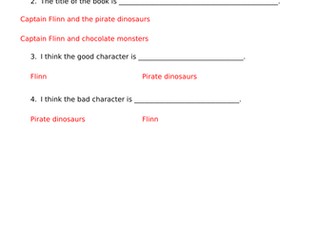 Captain Flinn and the Pirate dinosaurs English planning 2 weeks with reading and some SPaG