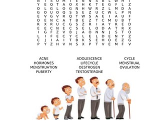 Growing Up Word Search
