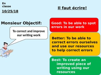 Famille Writing lesson feedback