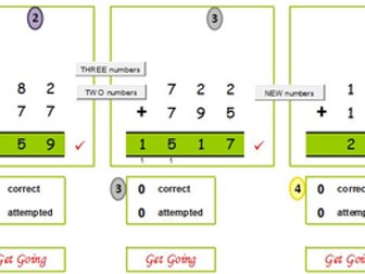 Addition column written method - paperless classroom.