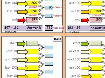 Subtraction grid written method - paperless classroom