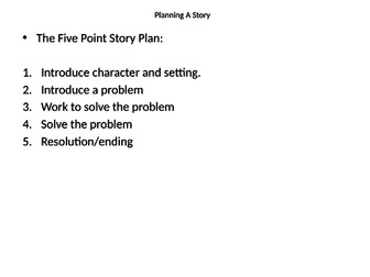 The 5 Point Story Writing Technique