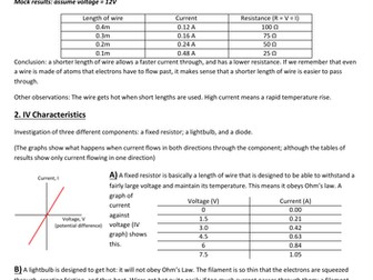Electricity Required Practicals