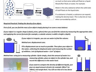 Density, Internal Energy, Latent Heat, Pressure & Boyle's Law