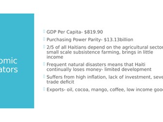 Country at Low Level of Development- Haiti