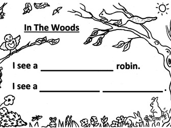 Woods - writing sheet, easier
