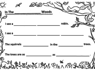 Woods - writing sheet, harder