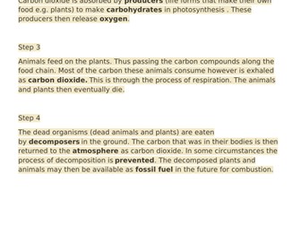 AQA GCSE 9-1 Ecology: The Carbon Cycle and The Water Cycles