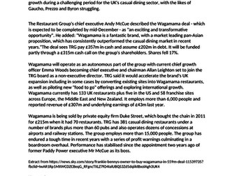 3.2.2 Edexcel A level BusinessMergers and takeover case study - Wagamamas