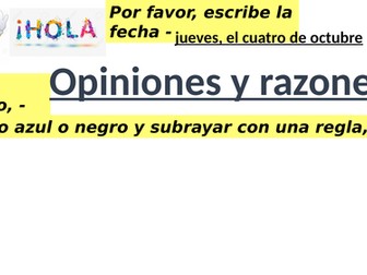 Opiniones y razones