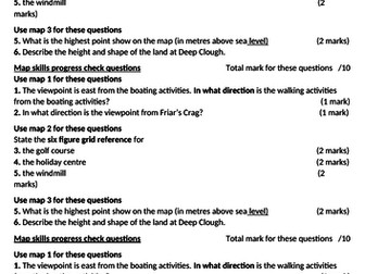 Ordnance map skills questions