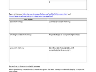 Psychology - Memory Research