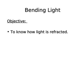 Year 8 Refraction