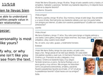 GCSE Unit 1 - 1.1.G Me, my family and friends. Con quien te llevas bien?