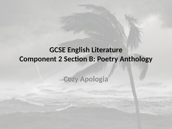 WJEC GCSE Anthology: Cozy Apologia