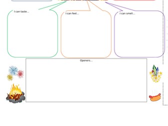 5 senses bonfire firework year 1 year 2 poem