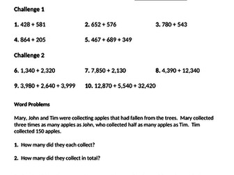 Estimating, Rounding and Checking - Addition