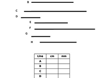 Measure lines accurately - cm - mm - KS2 - converting units of measure