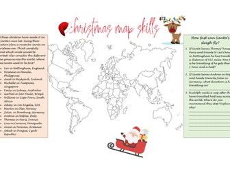 Christmas/Santa map skills