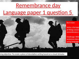 Remembrance day creative writing lesson