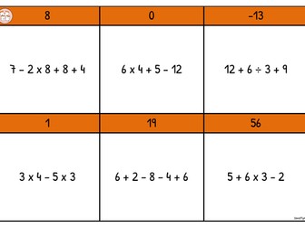 Order of Operations - Loop game - Free Mastery Resource