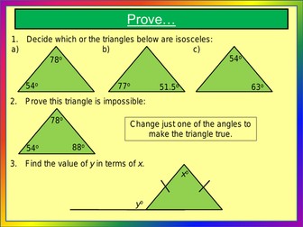 Problem Solve Angles in Triangles
