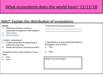 Introduction to Biomes.
