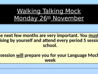 Language Paper 1 Walking Talking Mock