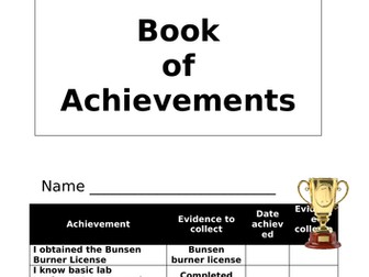 KS3 Science Club Book of Achievements