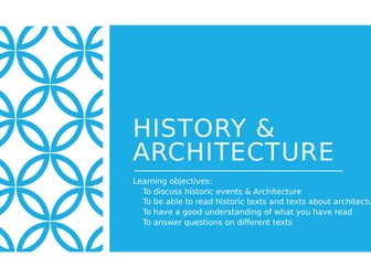Topics for discussion - History and architechture (ESL)