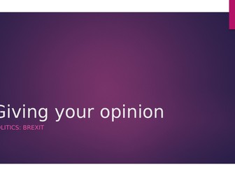 Giving your opinion - Brexit