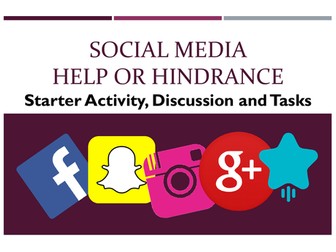 Social Media- Help or Hindrance