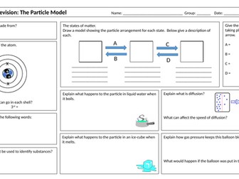 Year 7 Activate C1 Topic Revision Grid: Particle Model