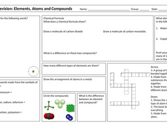 Year 7 Activate C2 Topic Revision Grid: Elements Atoms and Compounds