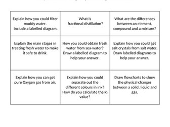 GCSE Combined Science Chemistry Homework