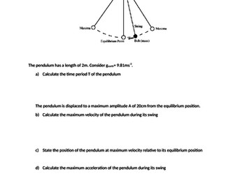 AQA Simple Harmonic Motion Practice Question (SHM Maths and Formula Practice)