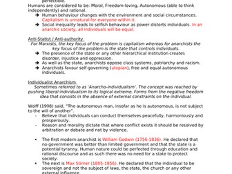 Full Summary of Anarchism