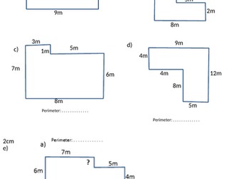 perimeter of rectilinear shapes bundle resources slides and extra