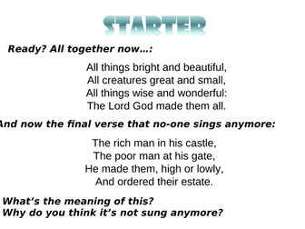 Prayer and Charity - a PPT lesson on two Christian Responses to the Problem of Suffering