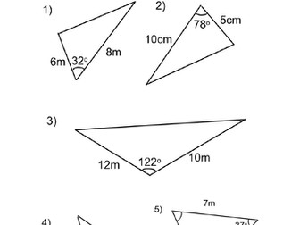 Area of a non right angled triangle lesson