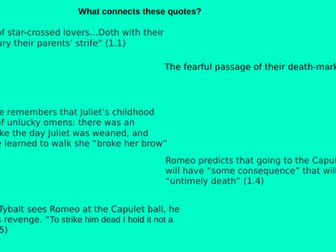 Death and Foreshadowing - Romeo and Juliet Act 1