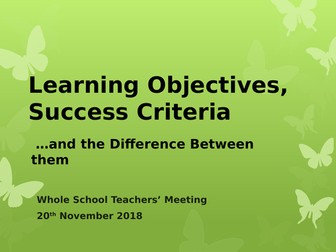 Learning Objectives and Success Criteria