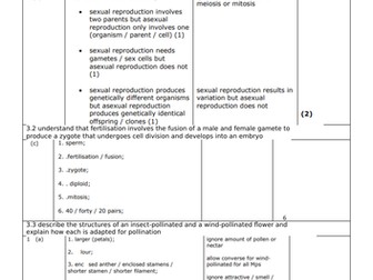 9-1 Edexcel IGCSE Biology Specification Questions Part 3